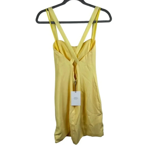 Fame and Partners Mini Dress Yellow 2 NWT - Picture 3 of 13